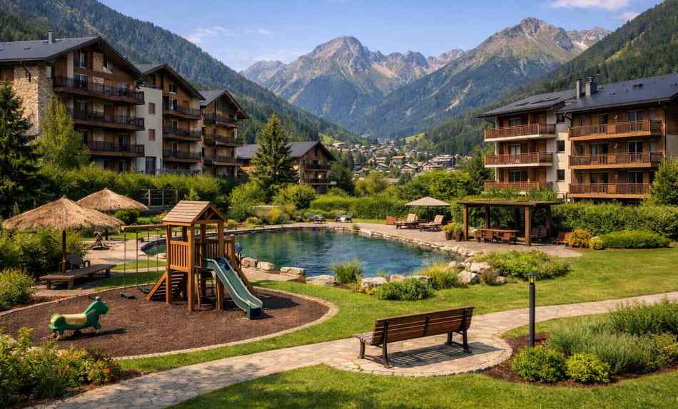 Paisaje alpino apartamentos turísticos guerra