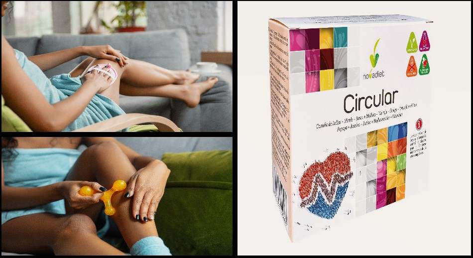 Collage piernas cansadas