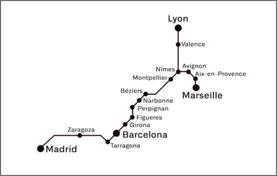 Grafico Madrid a Lyon Renfe 1