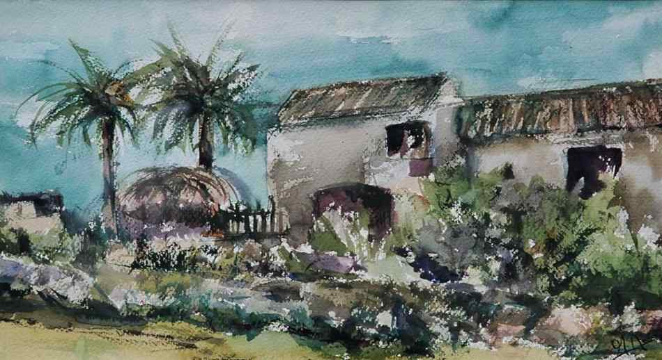 PUEBLO acuarela