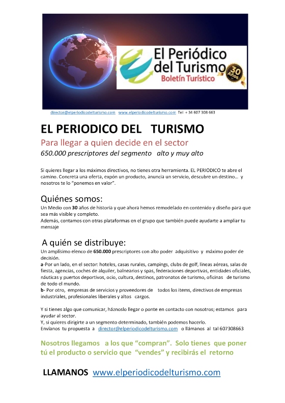 Qué es y dónde se distribuye EL PERIODICO DEL TURISMO 2023 1 1