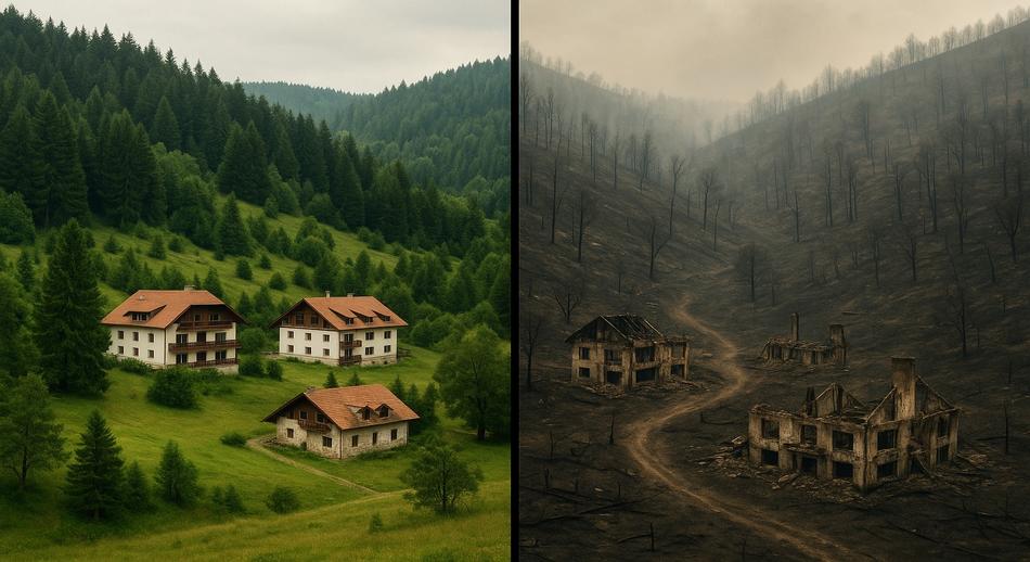 incendio y turismo rural IA