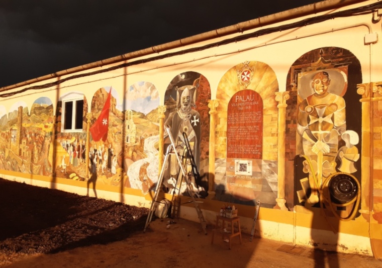 mural con escenas históricas del pueblo 1