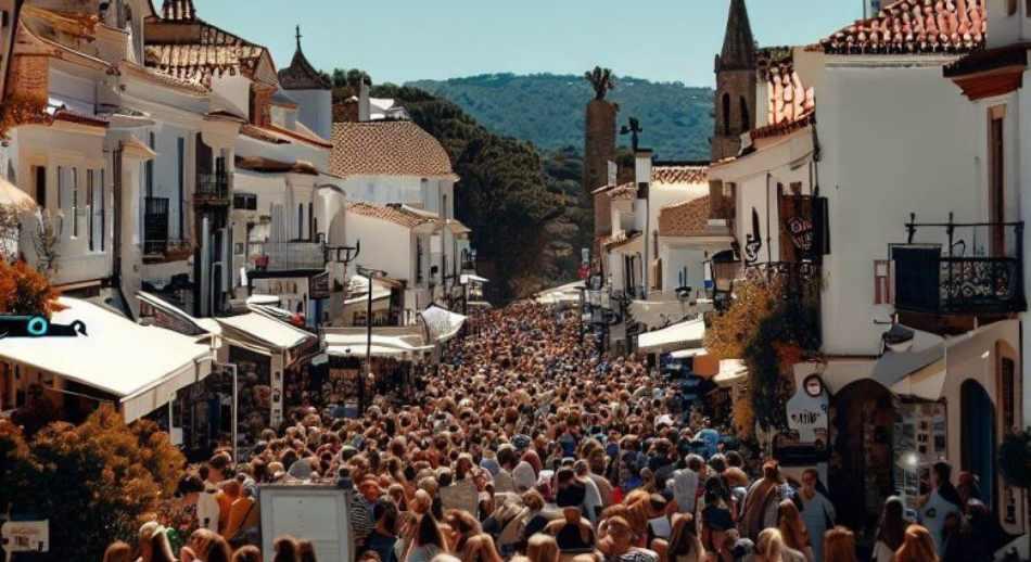 Pueblo saturado. Imagen IA.