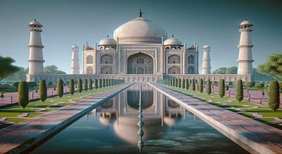 Taj Mahal en la India