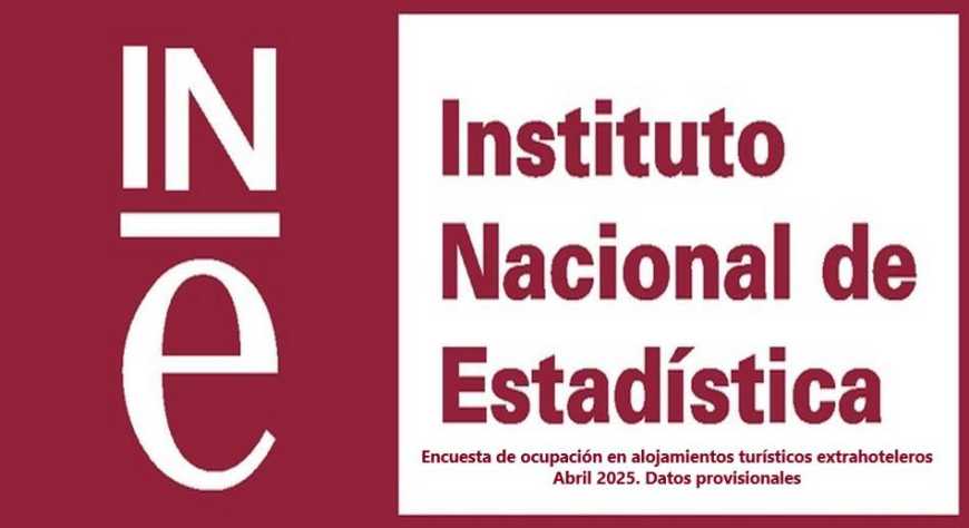 Encuesta de ocupación en alojamientos turísticos extrahoteleros Abril 2025. Datos provisionales