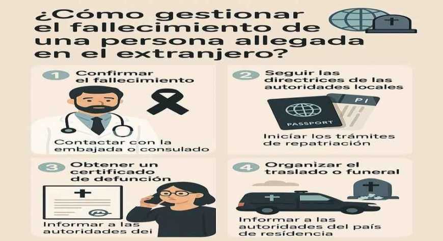¿Cómo gestionar el fallecimiento de una persona allegada en el extranjero?