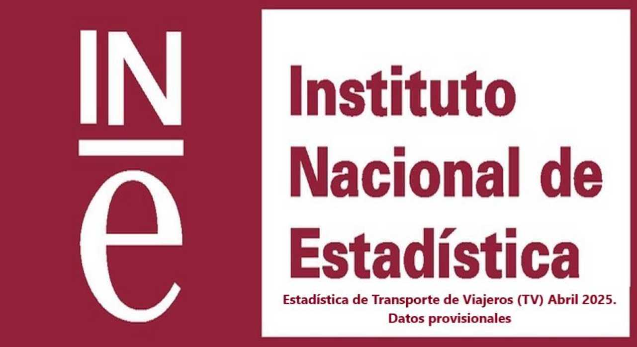 Estadística de Transporte de Viajeros (TV) Abril 2025. Datos provisionales