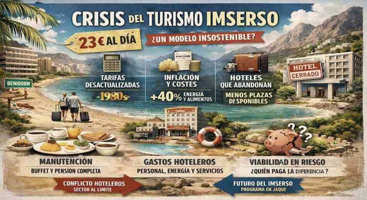 Comer, dormir y sostener el turismo por 23 euros: la rebelión silenciosa contra el Imserso