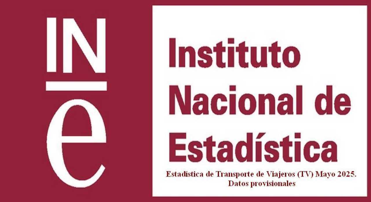 Estadística de Transporte de Viajeros (TV) Mayo 2025. Datos provisionales