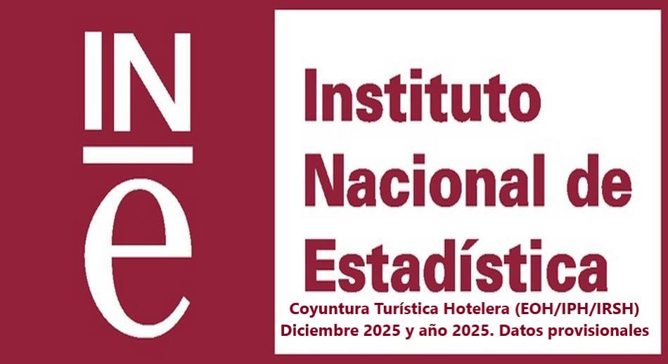Coyuntura Turística Hotelera (EOH/IPH/IRSH) Diciembre 2025 y año 2025. Datos provisionales