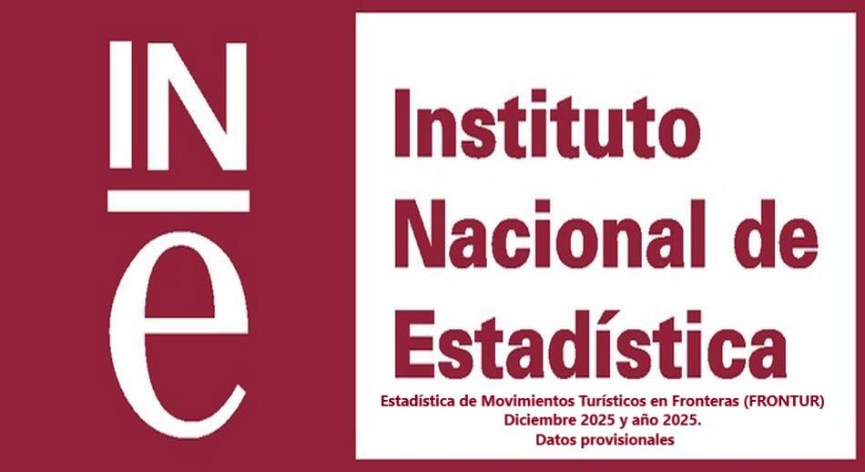 Estadística de Movimientos Turísticos en Fronteras (FRONTUR) Diciembre 2025 y año 2025. Datos provisionales
