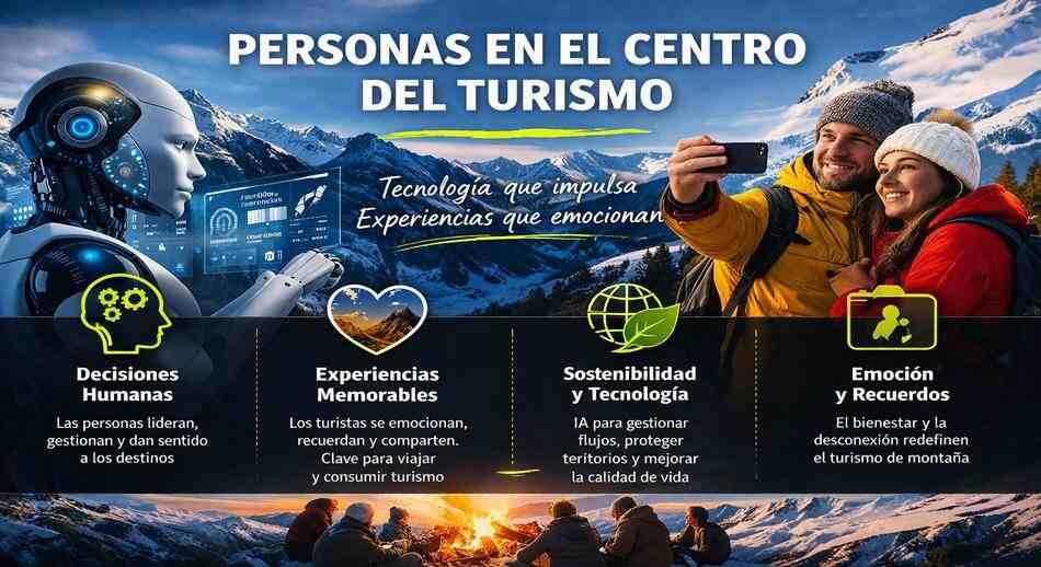 Personas en el centro del turismo