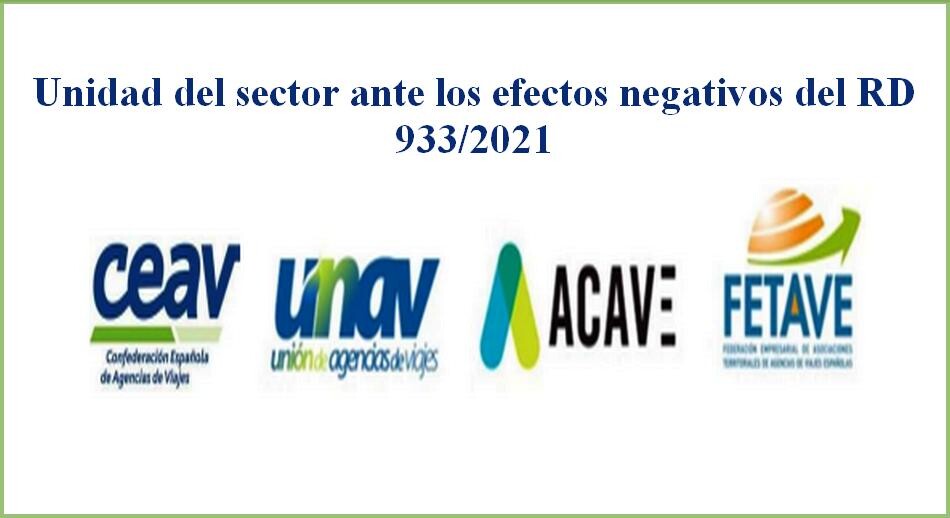 Unidad del sector ante los efectos negativos del RD  933/2021